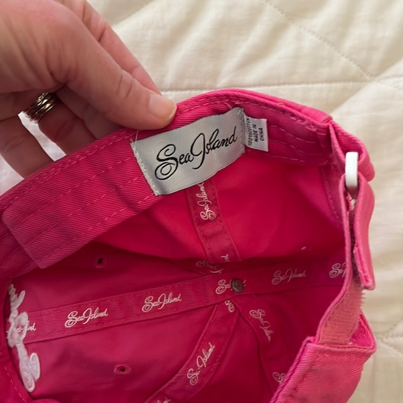 Sea Island Womens Golf Cap Hat pink embroidered - Picture 4 of 16